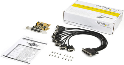 StarTech.com 8-Port PCI Express RS232 Serial Adapter Card - PCIe RS232 Serial Card - 16C1050 UART - Multiport Serial DB9 Controller/Expansion Card - 15kV ESD Protection - Windows & Linux (PEX8S1050