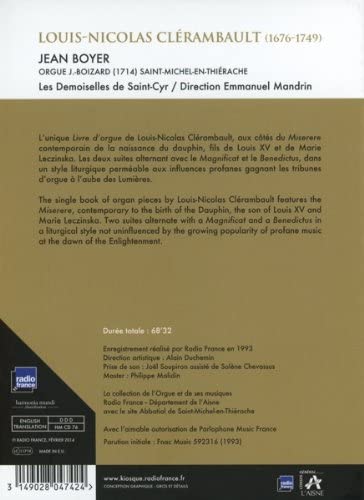 Clerambault / Livre D'Orgue