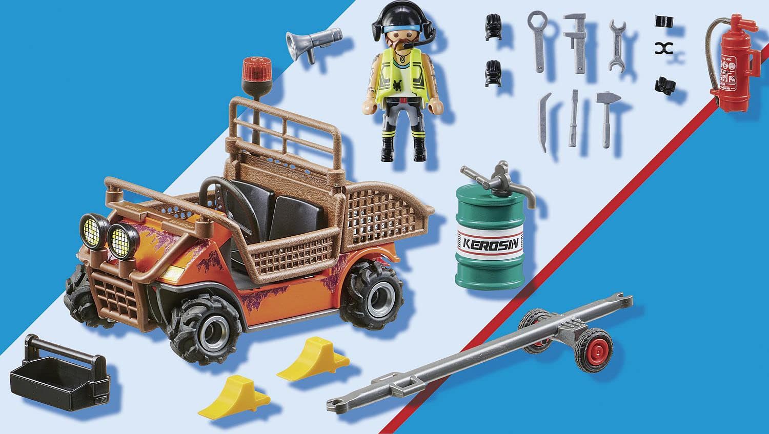 Playmobil 70835 Air Stunt Show Mobile Repair Service, Repair Vehicle with Mechanic, Fun Imaginative Role-Play, PlaySets Suitable for Children Ages 5+