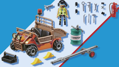 Playmobil 70835 Air Stunt Show Mobile Repair Service, Repair Vehicle with Mechanic, Fun Imaginative Role-Play, PlaySets Suitable for Children Ages 5+
