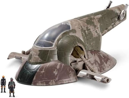 STAR WARS Micro Galaxy Squadron Starship Class Boba Fett’S Starship - 7-Inch Vehicle with 1-Inch Boba Fett and Fennec Shand Micro Figures