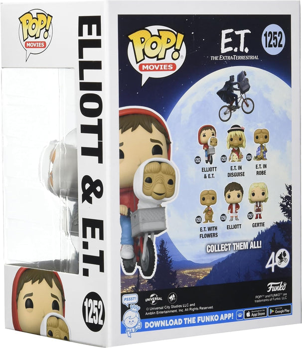 Funko POP Movies: ET- Elliot w/ET in Bike Basket, Multicolor, One Size (50768) & POP Movies: E.T. 40th - E.T. in disguise, Multicolor, One Size (63990