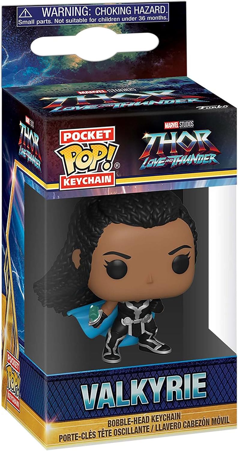 Funko Pop! Keychain: Marvel: Thor: Love and Thunder - Valkyrie - Neuartiger Schlüsselanhänger - Vinyl-Minifigur Zum Sammeln - Strumpffüller - Geschenkidee - Offizielle Handelswaren - Movies Fans