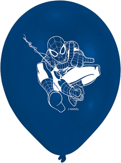 Amscan 999233 Latex Balloons Spider Man Pack of 6 Balloons