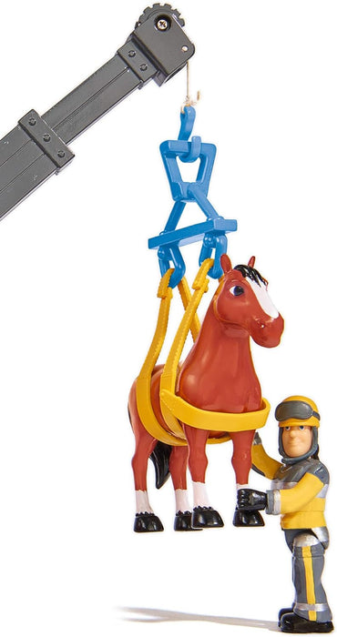 Sam El Bombero - camión Rescate 23 cm con Figura y Caballo (Simba Dickie 9258280