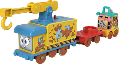 Fisher-Price Thomas & Friends Fix ‘em Up Friends Motorized Vehicle Set with Toy Train Engine and Crane for Kids Ages 3 Years and up