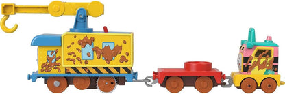 Fisher-Price Thomas & Friends Fix ‘em Up Friends Motorized Vehicle Set with Toy Train Engine and Crane for Kids Ages 3 Years and up
