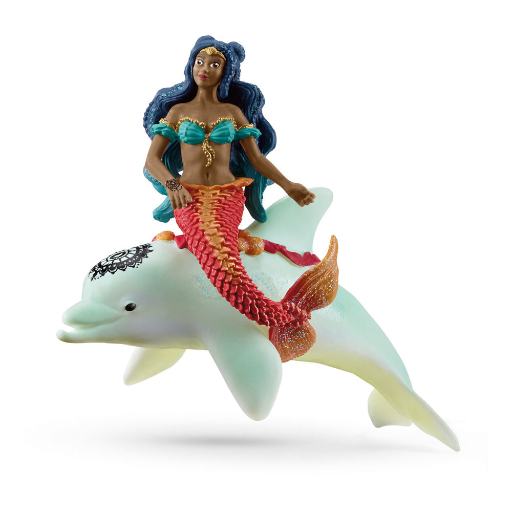 SCHLEICH Bayala Isabelle on Dolphin Toy Figure, Multi-colour (70719)