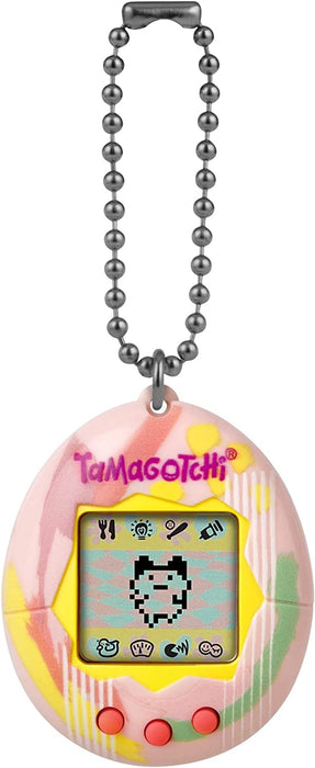 TAMAGOTCHI Original Bandai Tamagotchi Art Style Shell with Chain - The Original Virtual Reality Pet 429883NBNP, Pink (42883NBNP