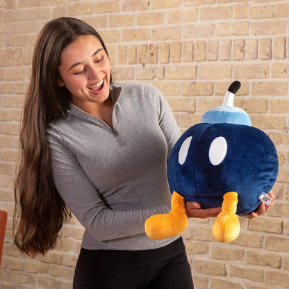 Club Mocchi Mocchi- Nintendo Super Mario Plush — Bob-omb Plushie — Collectible Squishy Plushies — 15 Inch