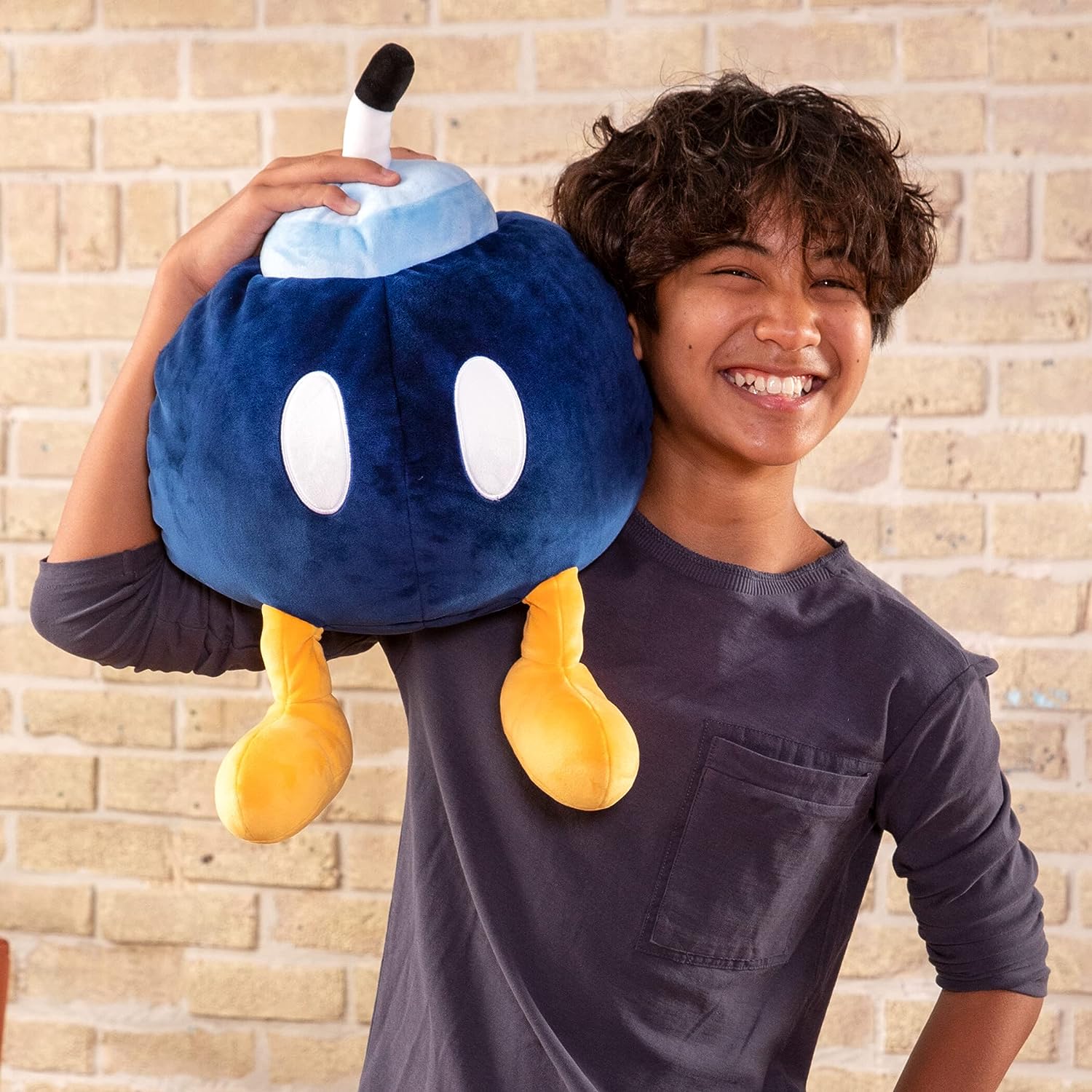 Club Mocchi Mocchi- Nintendo Super Mario Plush — Bob-omb Plushie — Collectible Squishy Plushies — 15 Inch