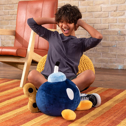 Club Mocchi Mocchi- Nintendo Super Mario Plush — Bob-omb Plushie — Collectible Squishy Plushies — 15 Inch