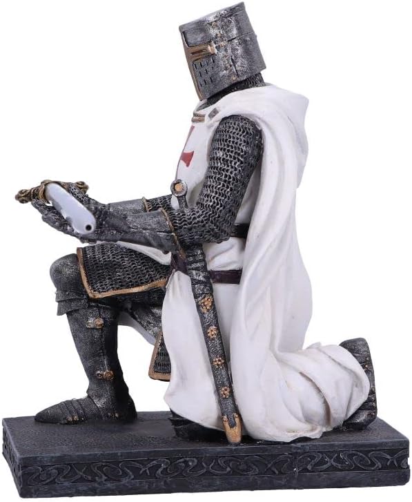 Nemesis Now Knight's Oath Pen Holder, Whilte, 16.8cm, White