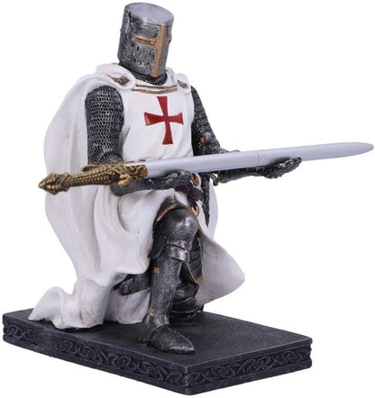 Nemesis Now Knight's Oath Pen Holder, Whilte, 16.8cm, White
