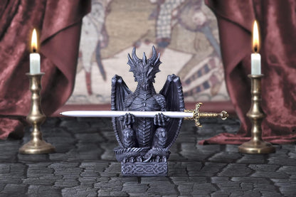 Nemesis Now Dragon Oath Pen Holder, Black, 15.2cm