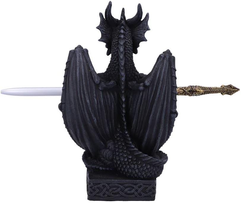 Nemesis Now Dragon Oath Pen Holder, Black, 15.2cm
