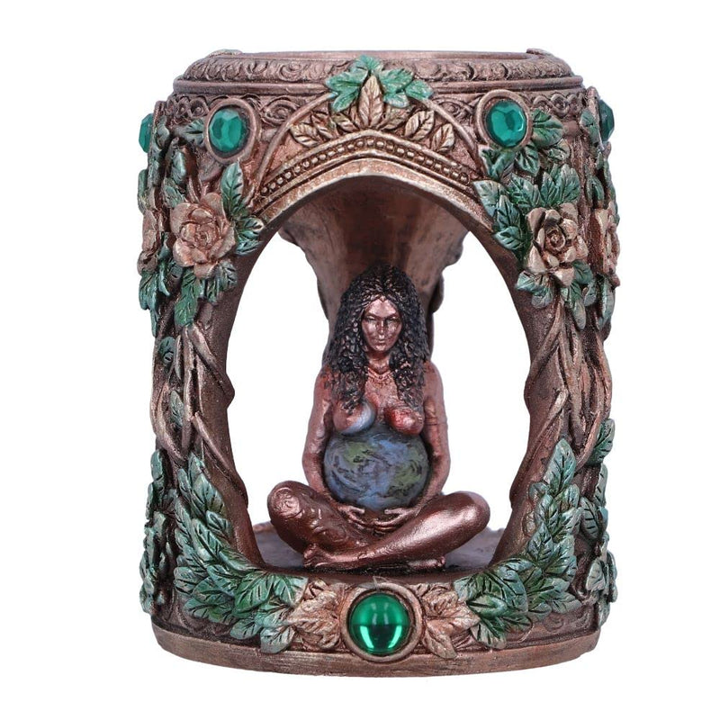 Bronze Mother Earth Tea Light Holder 7Cm