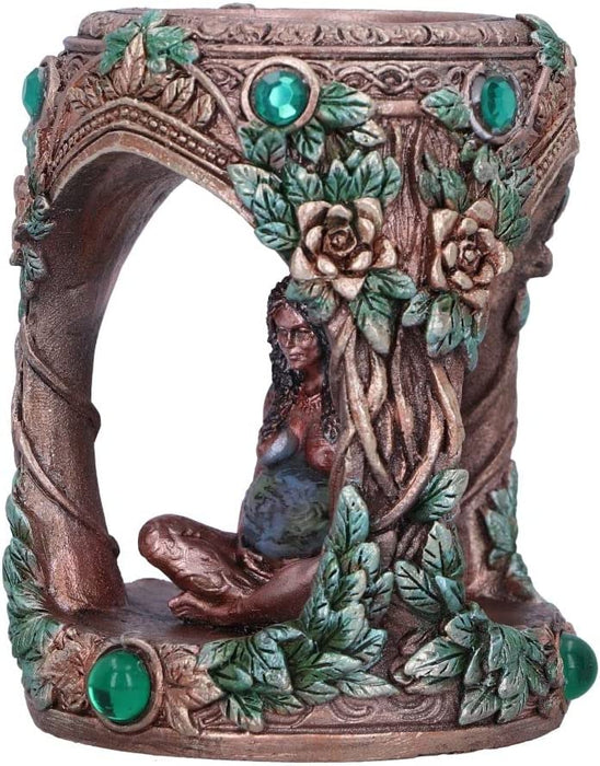 Bronze Mother Earth Tea Light Holder 7Cm