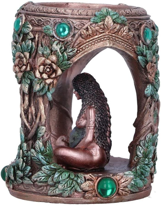 Bronze Mother Earth Tea Light Holder 7Cm