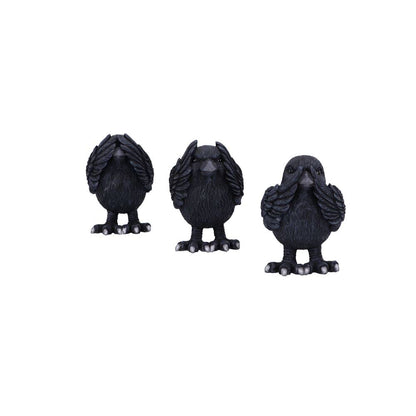 Nemesis Now Three Wise Ravens, Black, 8.7cm (B6023V2