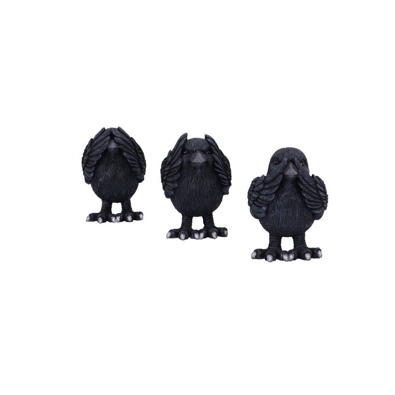 Nemesis Now Three Wise Ravens, Black, 8.7cm (B6023V2