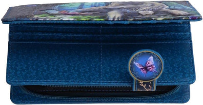 Nemesis Now Lisa Parker Fairy Stories Embossed Purse 18.5cm, PU, Multi Coloured, Lisa Parker Merchandise, 3D Effect Detailing, Large Cash and Cards Compartments