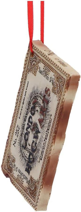 Nemesis Now Officially Licensed Harry Potter Hogwarts Express Ticket Hanging Ornament 9.5cm, Cream