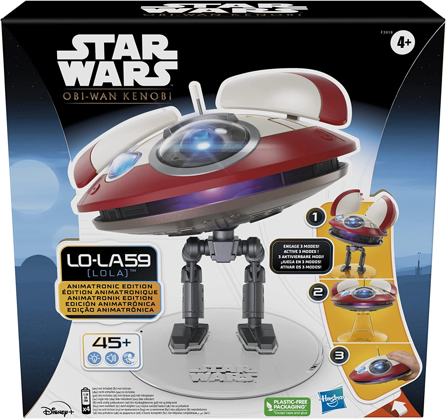 Star Wars L0-LA59 (Lola) Animatronic Edition, Obi-Wan Kenobi Series-Inspired Electronic Droid Toy, Star Wars Toy for Kids Ages 4 and Up & L0-LA59 (Lola) Interactive Electronic Figure