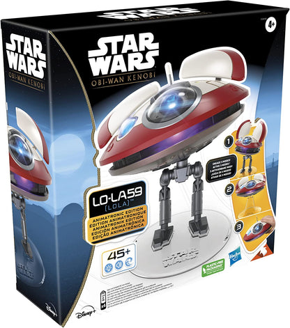 Star Wars L0-LA59 (Lola) Animatronic Edition, Obi-Wan Kenobi Series-Inspired Electronic Droid Toy, Star Wars Toy for Kids Ages 4 and Up & L0-LA59 (Lola) Interactive Electronic Figure