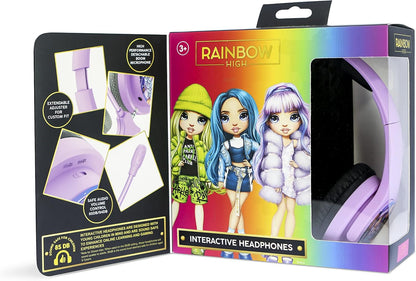 OTL Technologies RH0926 Rainbow High Interactive Wired Study Headphones with Detachable Mic