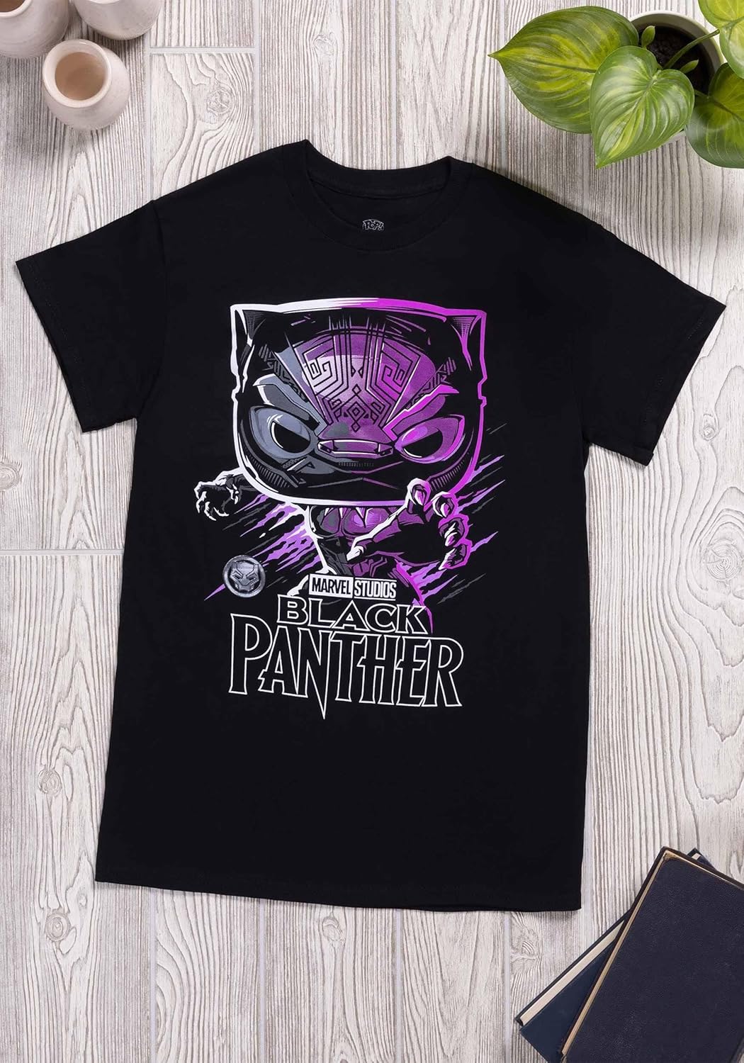 Funko Boxed Tee: Marvel - Black Panther - Large - (L) - T-Shirt - Clothes - Gift Idea - Short Sleeve Top for Adults Unisex Men and Women - Official Merchandise - Movies Fans