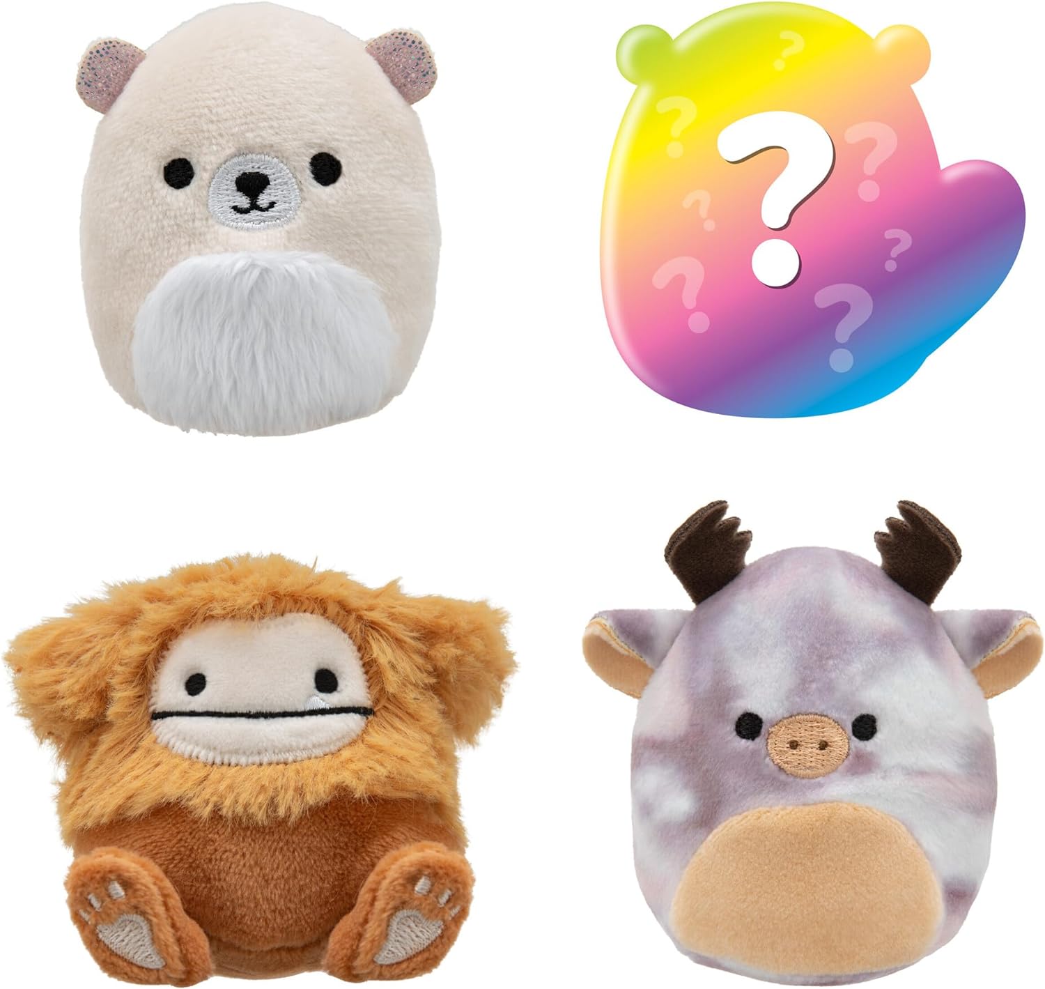 Squishville Mount Squishmore Squad - Toys for Kids, Four 2-Inch Plush