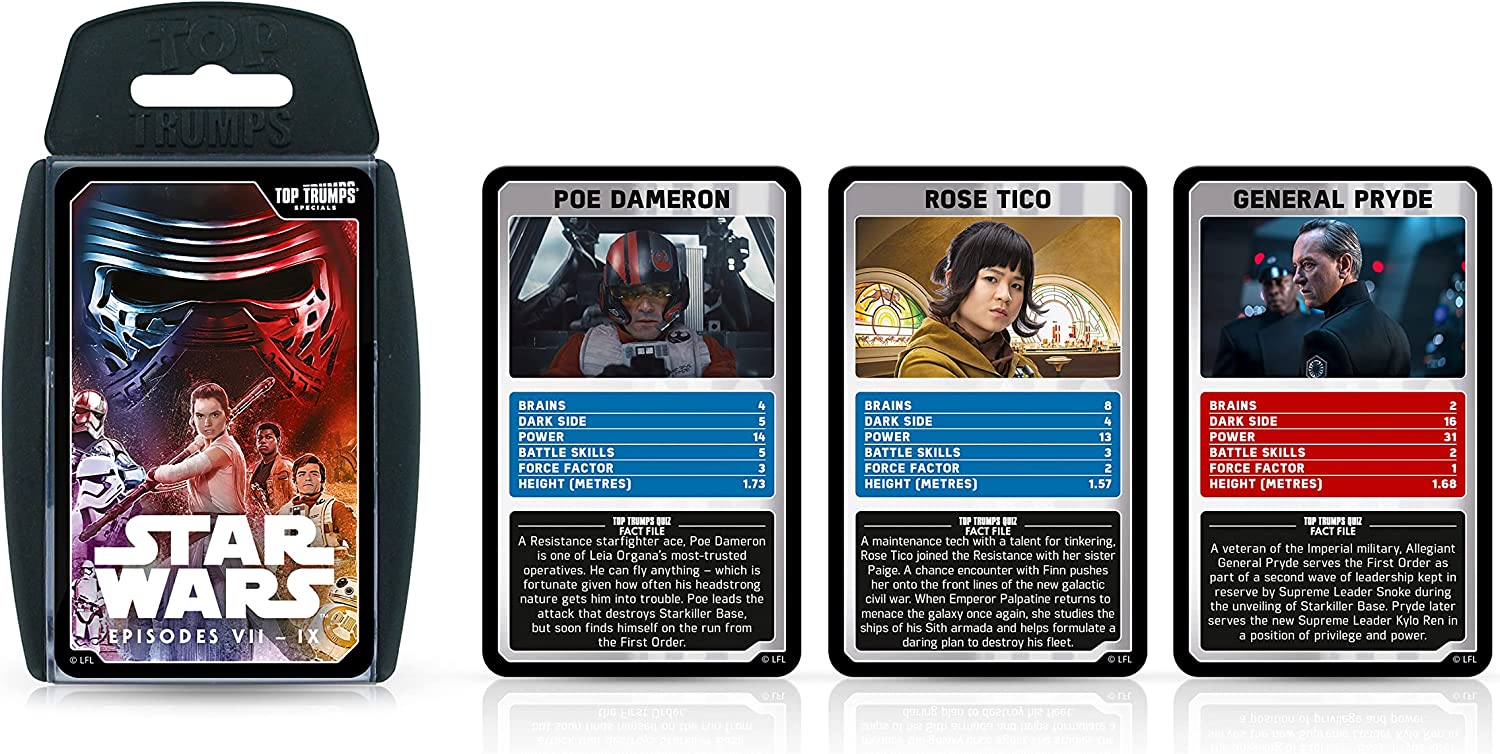 Top Trumps Star Wars Episodes 7-9 Special Card Game English Edition Join Rey, Han Solo, Chewbacca, Finn, Kylo Ren from Star Wars Episodes 7 - 9 Educational Game for Ages 4 and up, WM01824-EN1-6
