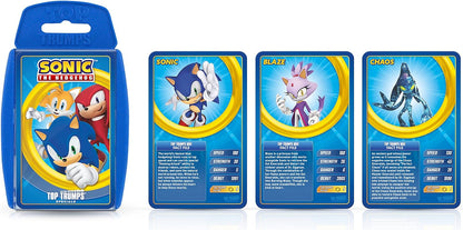 Top Trumps Sonic The Hedgehog Specials Card Game, play with Tail, Knuckles, Eggman, Chaos, Blaze and Chaos from the iconic Sega MegaDrive game, educational gift and toy for boys and girls aged 6 plus