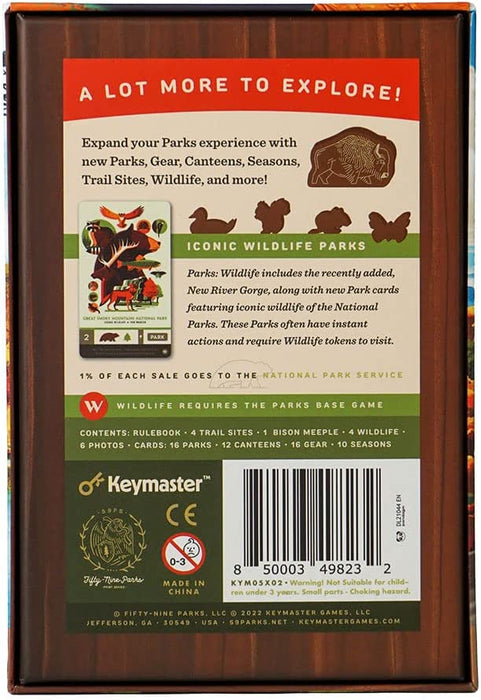 Parks Wildlife - expansion to the award winning Parks family and strategy board game by Keymaster Illustrated Edition