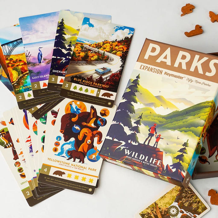 Parks Wildlife - expansion to the award winning Parks family and strategy board game by Keymaster Illustrated Edition