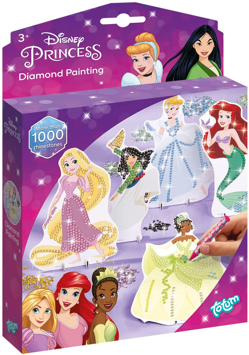 TOTUM 44227 - Kit de pintura de diamante para decorar tus princesas con brillantes, multicolor , color/modelo surtido