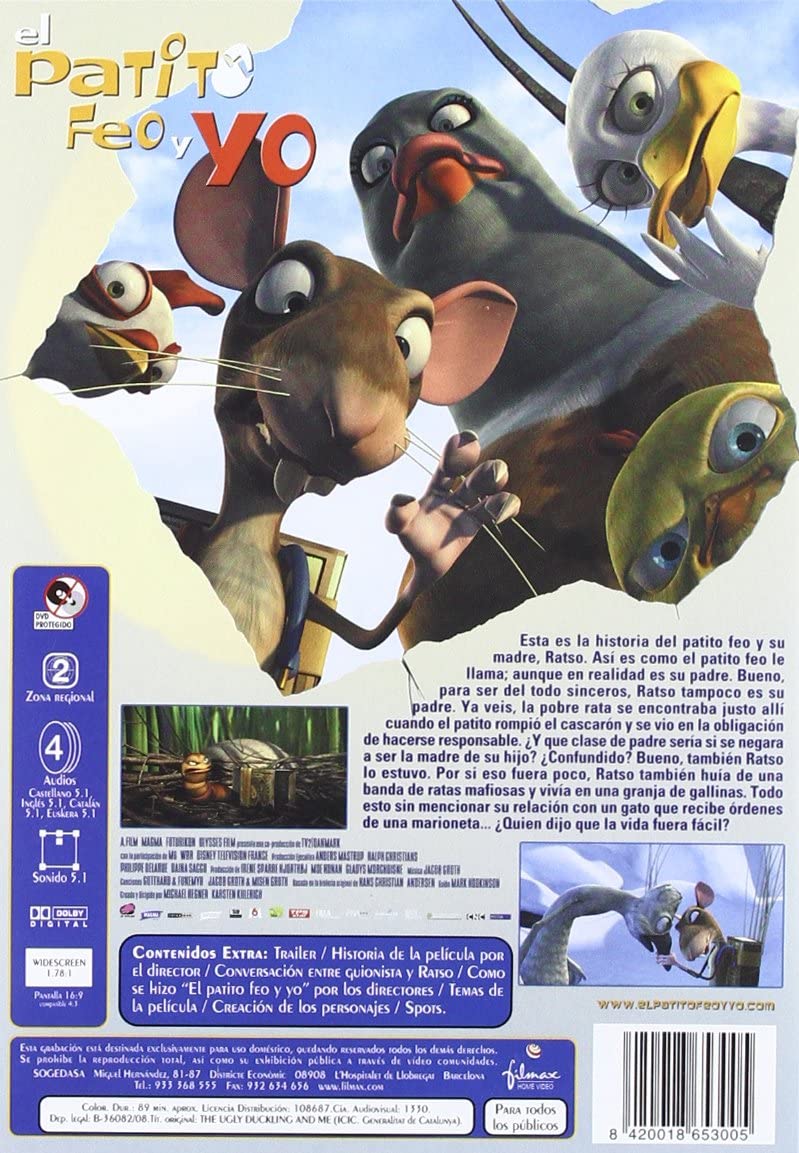 El Patito Feo Y Yo (Import Dvd) (2008) Ratso: Es Un Tipo Metido En El Showbusi