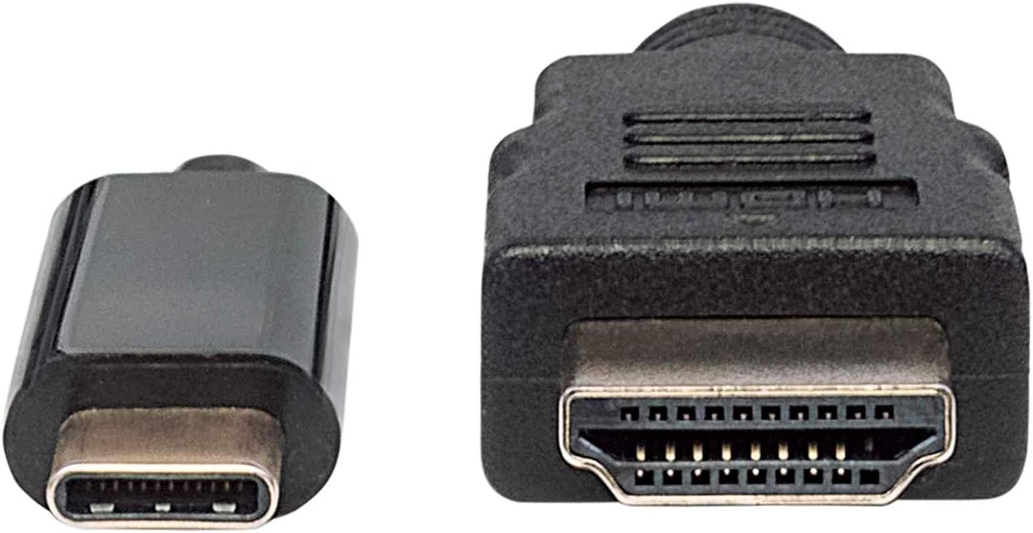 Manhattan USB-C to HDMI Cable, 4K@60Hz, 2m, Black, Male to Male, Three Year Warranty, Polybag