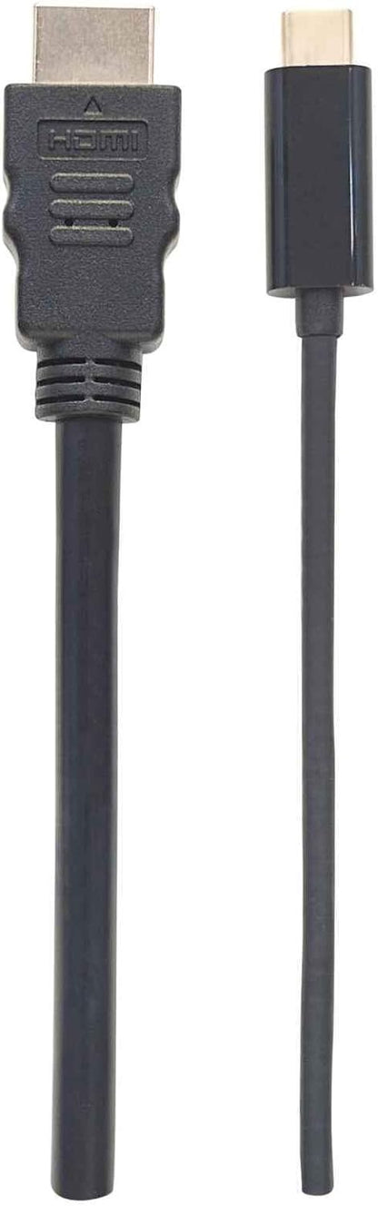 Manhattan USB-C to HDMI Cable, 4K@60Hz, 2m, Black, Male to Male, Three Year Warranty, Polybag
