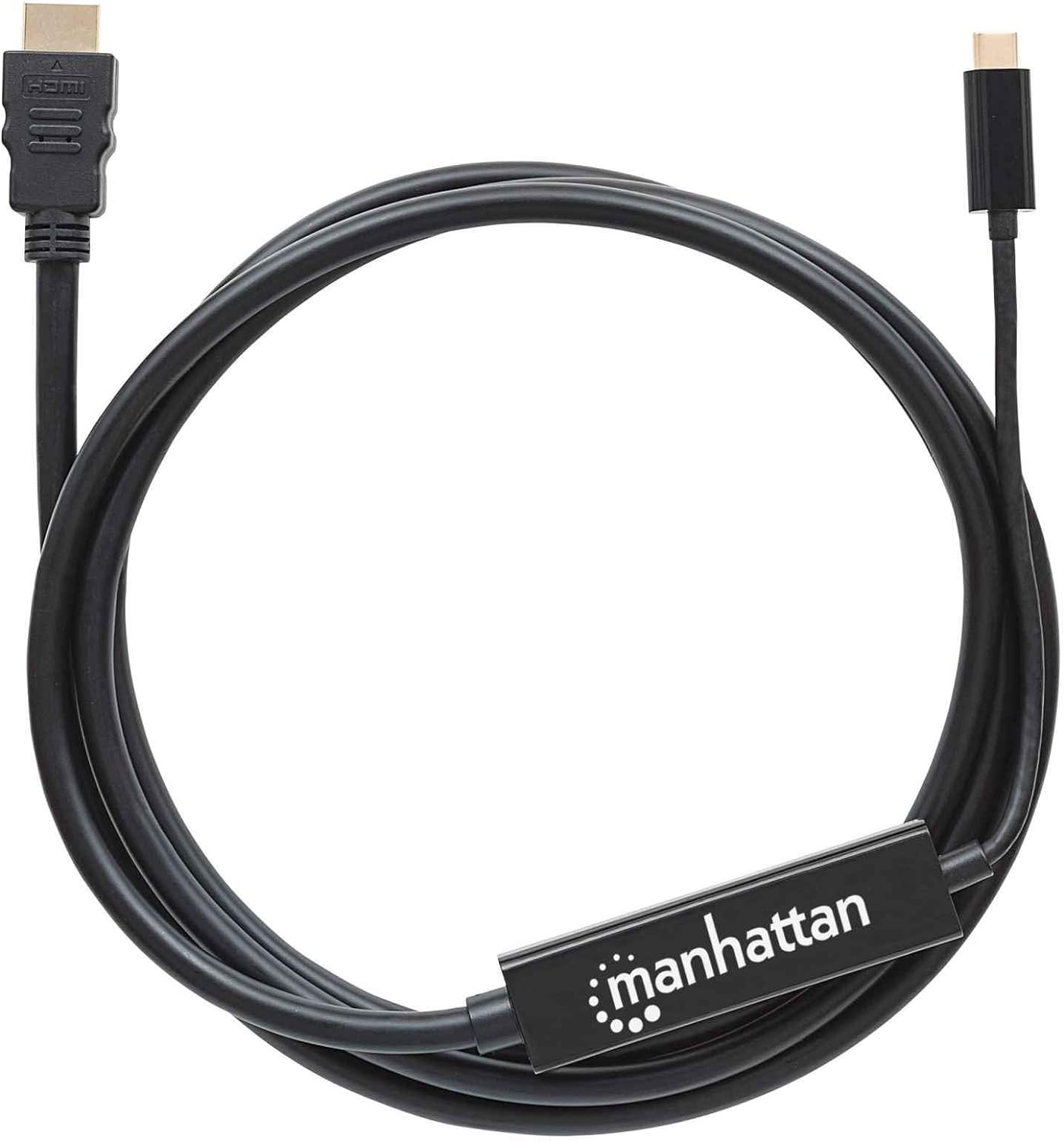 Manhattan USB-C to HDMI Cable, 4K@60Hz, 2m, Black, Male to Male, Three Year Warranty, Polybag