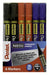 Pentel N850 - Rotulador permanente (punta redonda, 6 unidades), varios colores