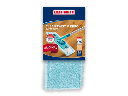 Leifheit - Clean Twist Overtrek Klittenband Vloerwisser M Ergo - 33 Cm Supersoft