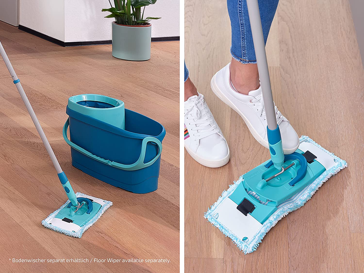 Leifheit clean twist overtrek klittenband vloerwisser m ergo - 33 cm micro duo