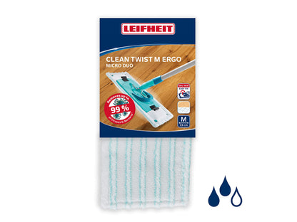 Leifheit clean twist overtrek klittenband vloerwisser m ergo - 33 cm micro duo