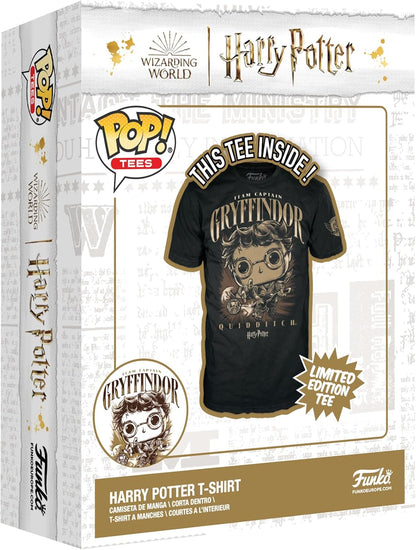 Funko Boxed Tee - Harry Potter - Quidditch Harry - T-Shirt - Clothes - Gift Idea - Short Sleeve Top for Adults Unisex Men and Women - Official Merchandise - Movies Fans