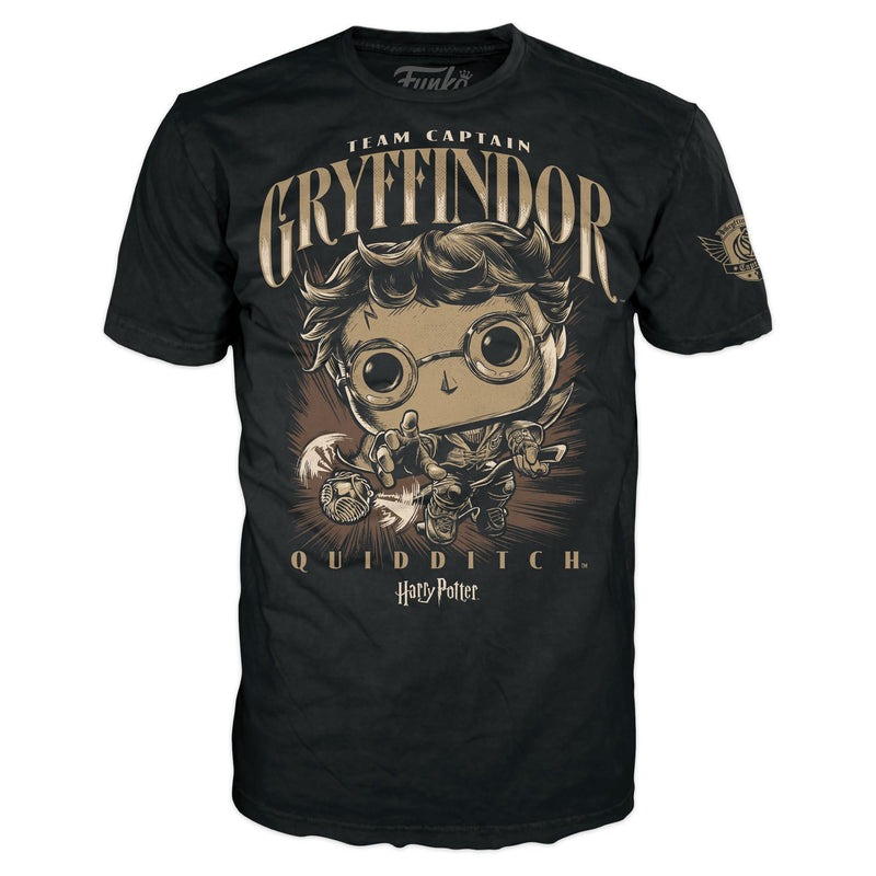 Funko Boxed Tee - Harry Potter - Quidditch Harry - T-Shirt - Clothes - Gift Idea - Short Sleeve Top for Adults Unisex Men and Women - Official Merchandise - Movies Fans