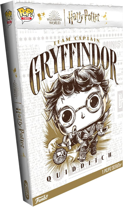 Funko Boxed T - Harry Potter - Quidditch Harry - 0 - T-Shirt - Clothes - Gift Idea - Short Sleeve Top for Adults Unisex Men and Women - Official Merchandise Fans