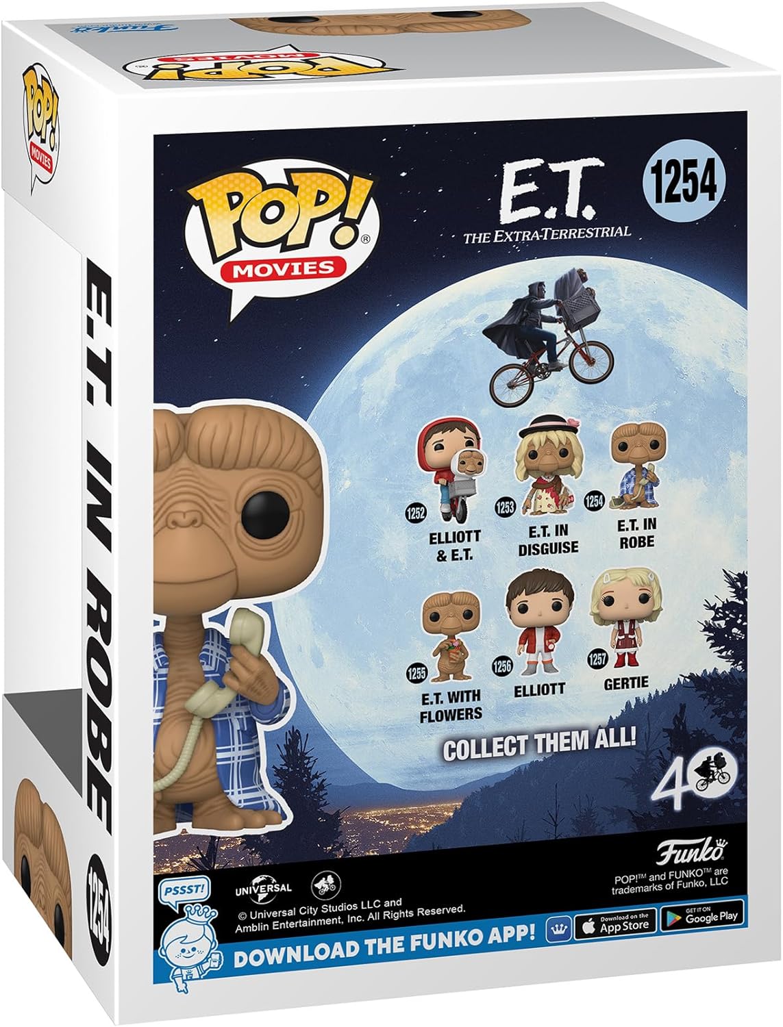 Funko POP! Movies: E.T. 40th - E.T. In Flannel - E.T. the Extra Terrestrial - Collectable Vinyl Figure - Gift Idea - Official Merchandise - Toys for Kids & Adults - Movies Fans