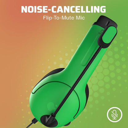PDP Gaming LVL40 Stereo Headset with Mic for Nintendo Switch - PC, iPad, Mac, Laptop Compatible - Noise Cancelling Microphone, Lightweight, Soft Comfort On Ear Headphones, 3.5 mm Jack - Pink & Green